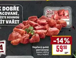 Billa Vepřový guláš porcovaný balení nabídka