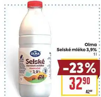 Billa Olma Selské mléko 3,9% nabídka