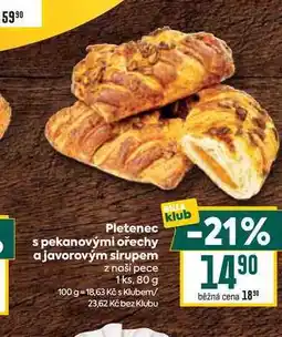 Billa Pletenec s pekanovými ořechy a javorovým sirupem z naší pece 1 ks nabídka
