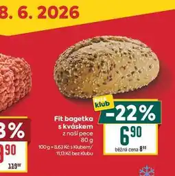 Billa Fit bagetka s kváskem z naší pece nabídka