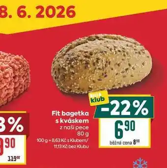 Billa Fit bagetka s kváskem z naší pece nabídka