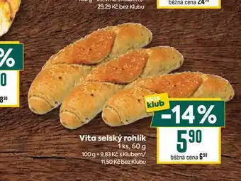 Billa Vita selský rohlík 1ks nabídka