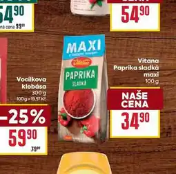 Billa Vitana Paprika sladká maxi nabídka