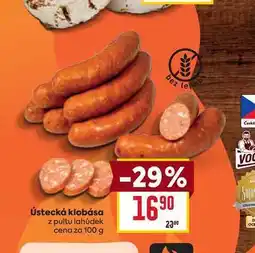 Billa Ústecká klobása z pultu lahůdek cena za nabídka
