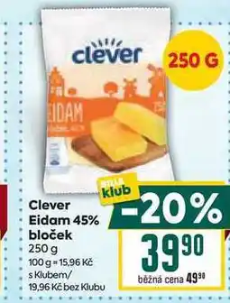 Billa Clever Eidam 45% bloček nabídka