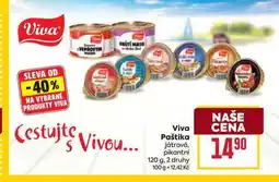Billa Viva Paštika játrová, pikantní nabídka