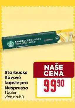 Billa Starbucks Κάνοvé kapsle pro Nespresso 1 balení nabídka