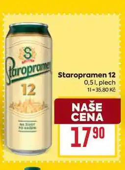 Billa Staropramen 12 0,51, plech nabídka