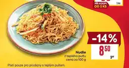 Billa Nudle z teplého pultu cena za nabídka