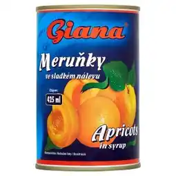 Billa Giana Meruňky ve sladkém nálevu 410g nabídka