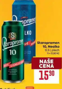 Billa Staropramen Nealko 0,51, plech nabídka