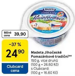 Tesco Madeta Jihočeské Pomazánkové tradiční, 150 g, více druhů nabídka