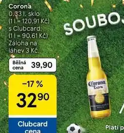 Tesco Corona sklo nabídka
