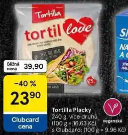 Tesco Tortilla Placky, 240 g, více druhů nabídka