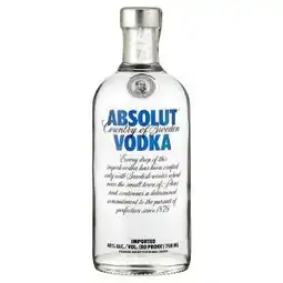 Tesco Absolut Vodka 700ml nabídka