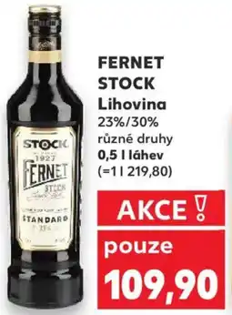 Kaufland FERNET STOCK Lihovina 23%/30% nabídka