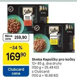 Tesco Sheba Kapsičky pro kočky, 12× nabídka