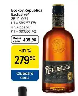 Tesco Božkov Republica Exclusive 35 % nabídka