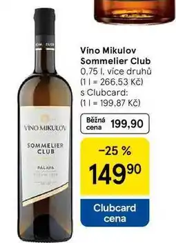 Tesco Víno Mikulov Sommelier Club, 0.75 l, více druhů nabídka