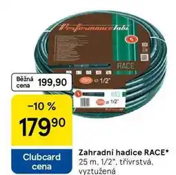 Tesco Zahradní hadice RACE, 25 m. 1/2. třívrstvá. vyztužená nabídka