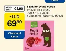 Tesco BEAR Rolované ovoce, 5x 20 g, více druhů nabídka