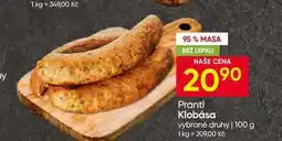 Hruška Prantl Klobása vybrané druhy nabídka