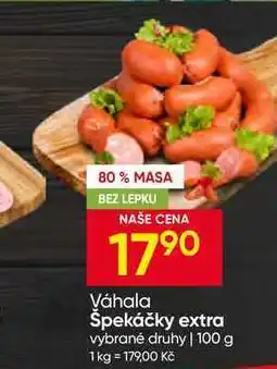Hruška Váhala Špekáčky extra vybrané druhy nabídka