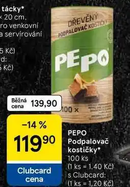 Tesco PEPO Podpalovač kostičky, 100 ks nabídka
