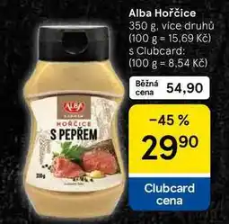 Tesco Alba Hořčice, 350 g, více druhů nabídka