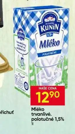Hruška Kunín Mléko trvanlivé polotučné 1,5% nabídka