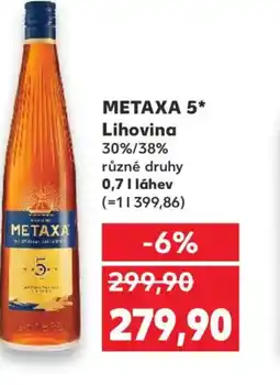 Kaufland METAXA 5* Lihovina nabídka