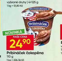 Hruška Pribináček čokopěna nabídka