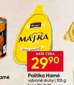Hruška Hamé paštika 105g, různé druhy nabídka