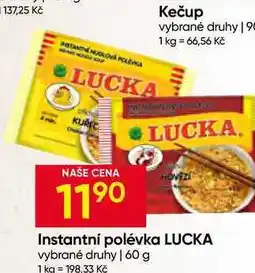 Hruška LUCKA. Instantní polévka vybrané druhy nabídka