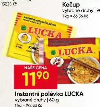 Hruška LUCKA. Instantní polévka vybrané druhy nabídka