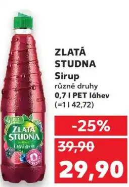 Kaufland ZLATÁ STUDNA Sirup nabídka