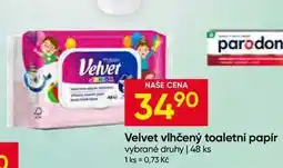 Hruška Velvet vlhčený toaletní papír vybrané druhy 48 ks nabídka