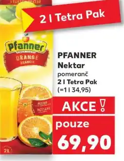 Kaufland PFANNER Nektar pomeranč nabídka