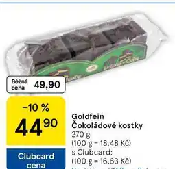 Tesco Goldfein Čokoládové kostky nabídka