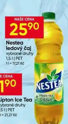 Hruška Nestea Citrus se stévií, zelený citronový ledový čaj nabídka