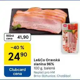 Tesco Le&Co Oravská slanina nabídka