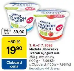 Tesco Madeta Jihočeský Tvaroh a jogurt XXL nabídka