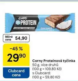 Tesco Corny Proteinová tyčinka, 50 g, více druhů nabídka