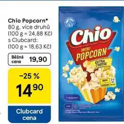 Tesco Chio Popcorn, 80 g, více druhů nabídka