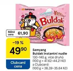 Tesco Samyang Buldak Instantní nudle, 130-140 g, více druhů nabídka