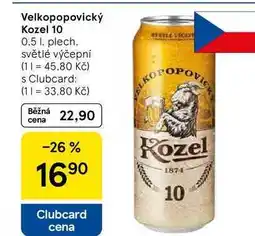 Tesco Velkopopovický Kozel 10, 0.5 l, plech nabídka