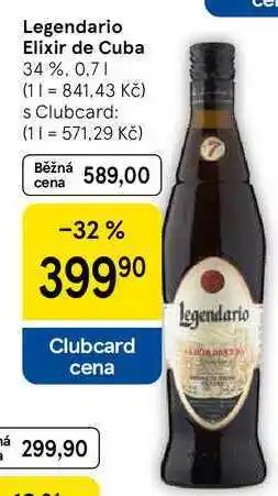 Tesco Legendario Elixir de Cuba 34% nabídka