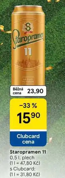 Tesco Staropramen 11, 0.5 l, plech nabídka