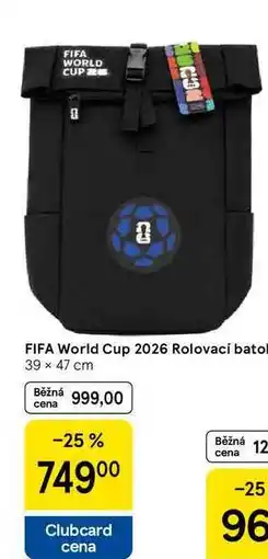 Tesco FIFA World Cup 2026 Rolovací batoh, 39 x 47 cm nabídka