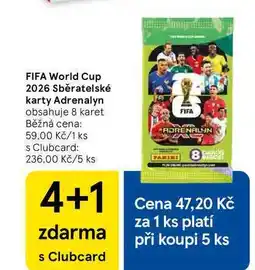 Tesco FIFA World Cup 2026 Sběratelské karty Adrenalyn, obsahuje 8 karet nabídka